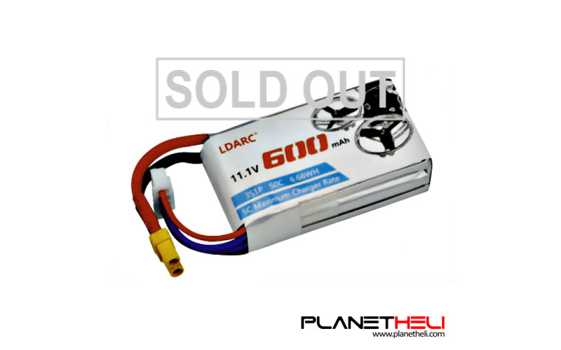 LDARC 600mAh 3S 11.1V 50C/100C Lipo Battery with XT30 Plug